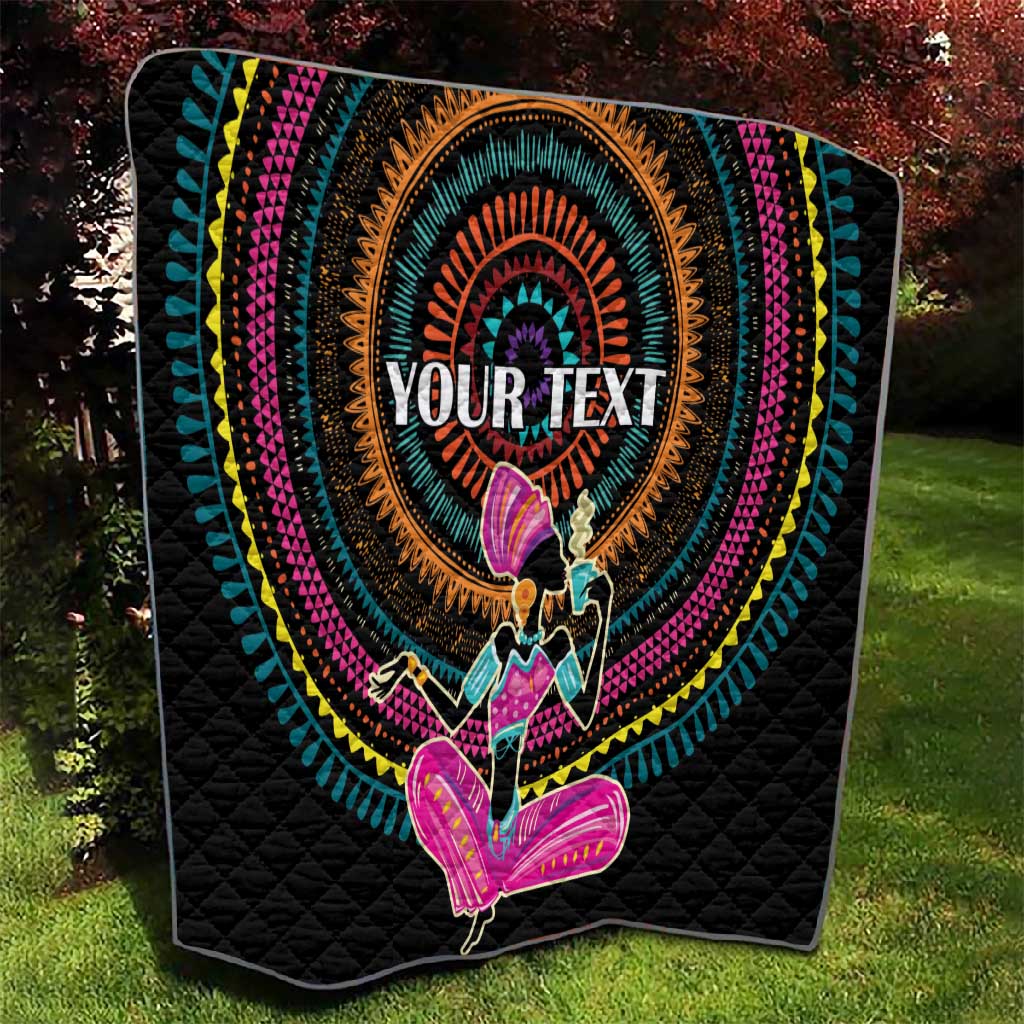 Personalized Africa Quilt Beautiful Black Woman LT18