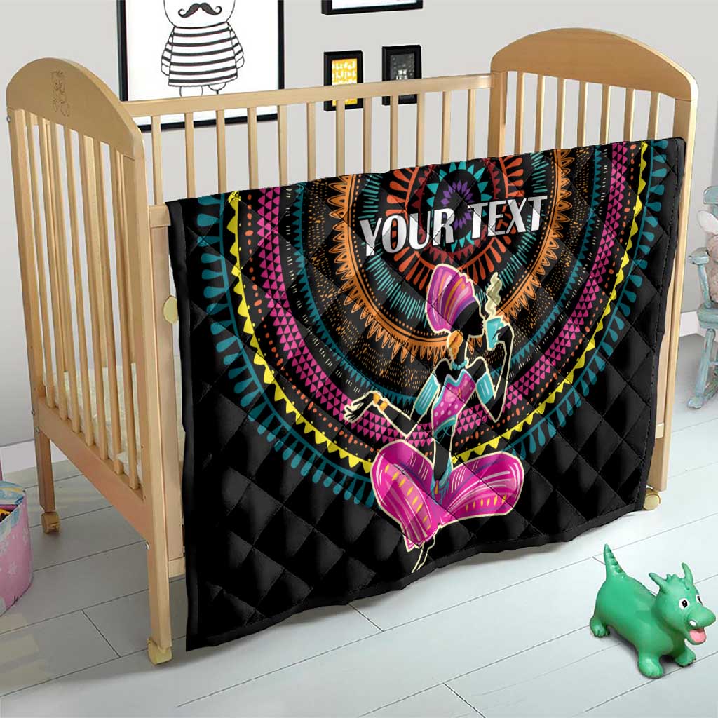 Personalized Africa Quilt Beautiful Black Woman LT18
