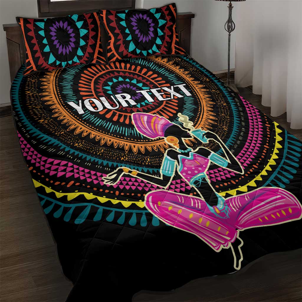 Personalized Africa Quilt Bed Set Beautiful Black Woman LT18