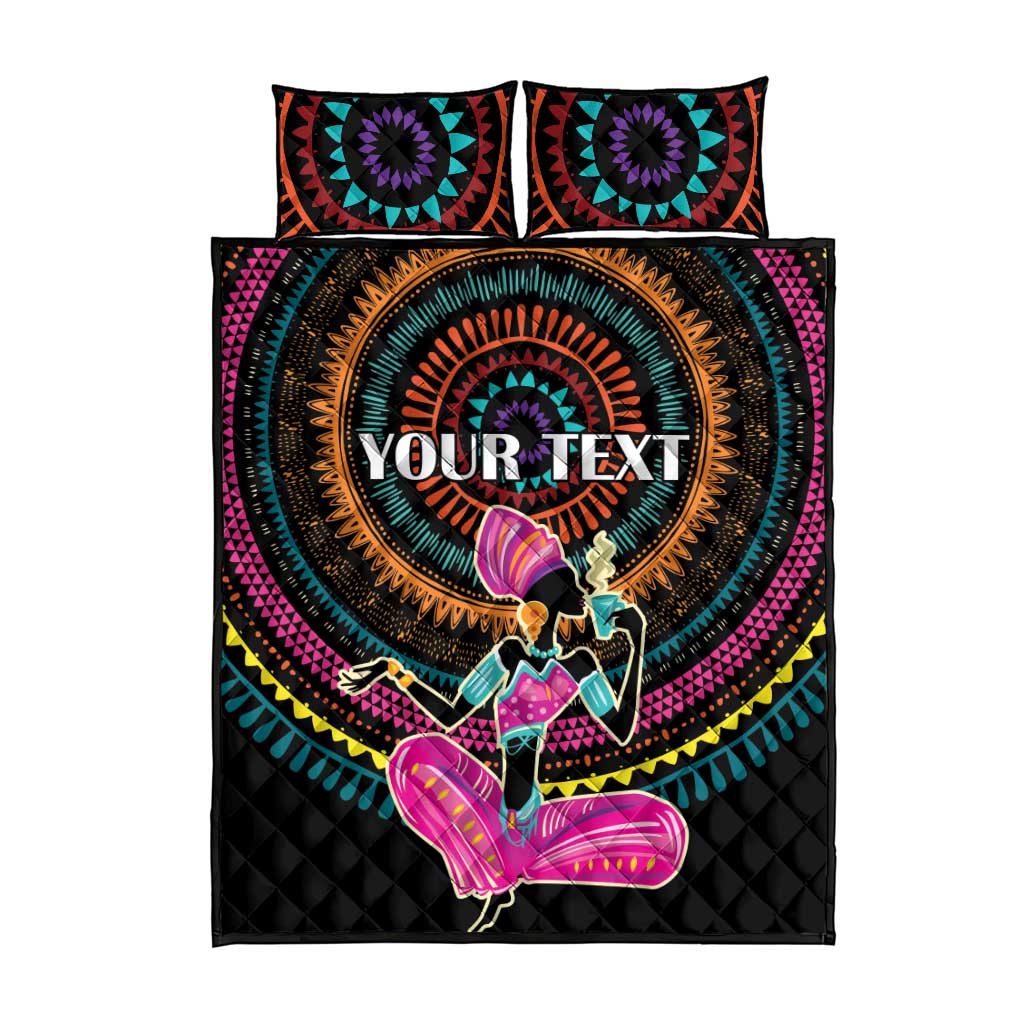 Personalized Africa Quilt Bed Set Beautiful Black Woman LT18