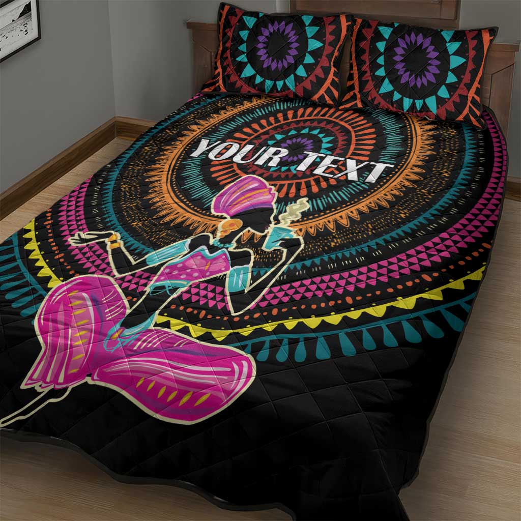 Personalized Africa Quilt Bed Set Beautiful Black Woman LT18