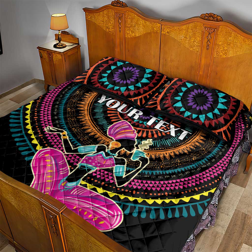 Personalized Africa Quilt Bed Set Beautiful Black Woman LT18