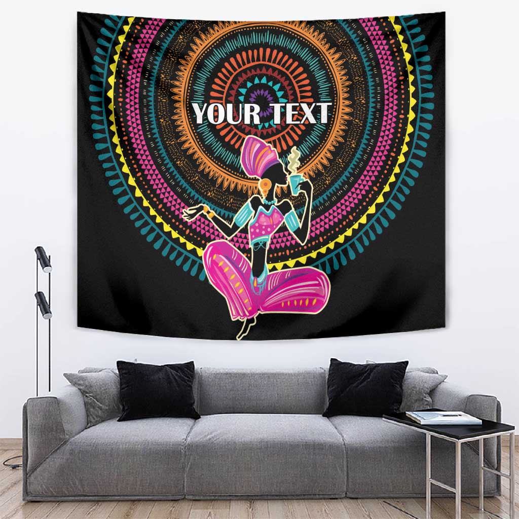 Personalized Africa Tapestry Beautiful Black Woman LT18