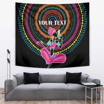 Personalized Africa Tapestry Beautiful Black Woman LT18