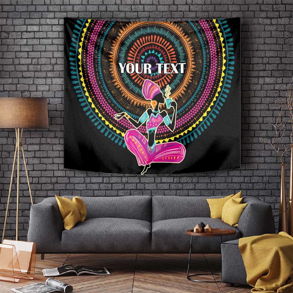 Personalized Africa Tapestry Beautiful Black Woman LT18