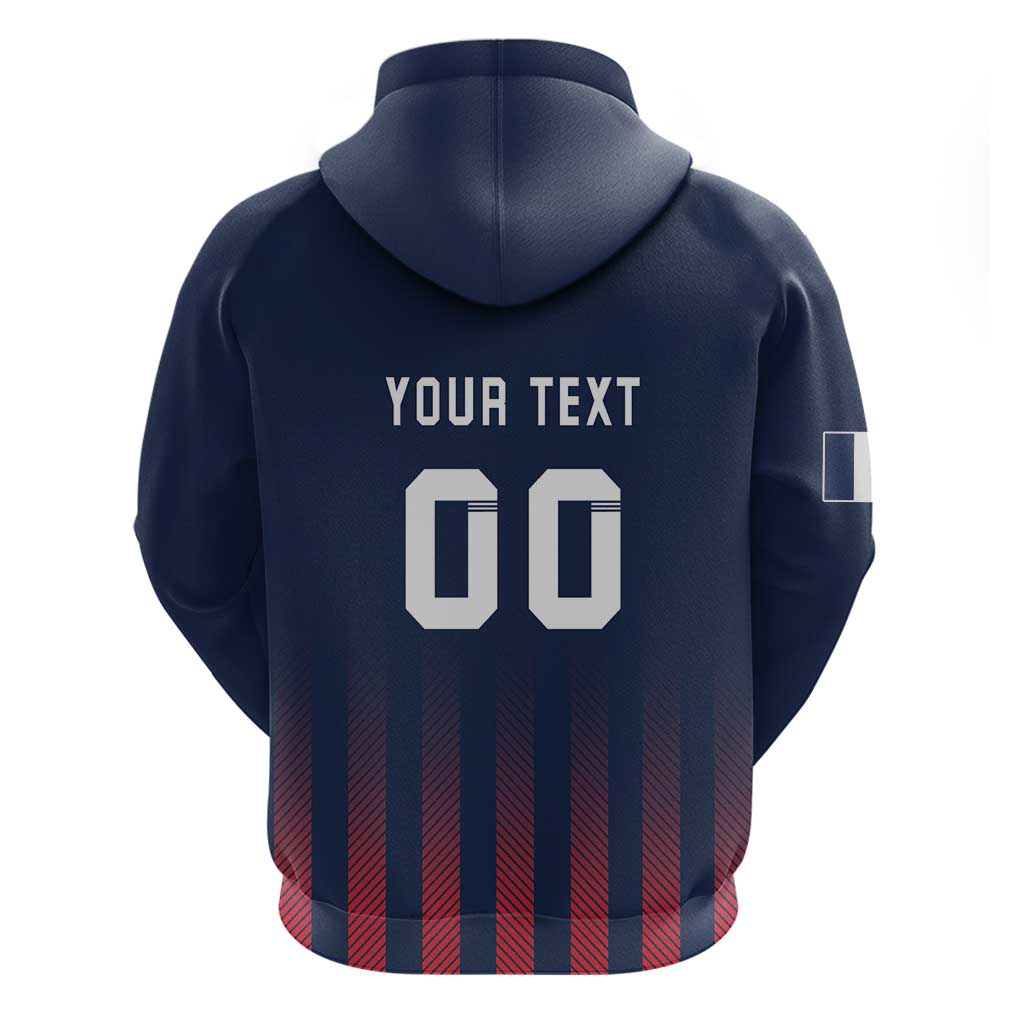 Custom France Football Hoodie Les Bleus Gallic Rooster LT18