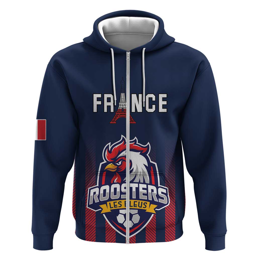Custom France Football Hoodie Les Bleus Gallic Rooster LT18