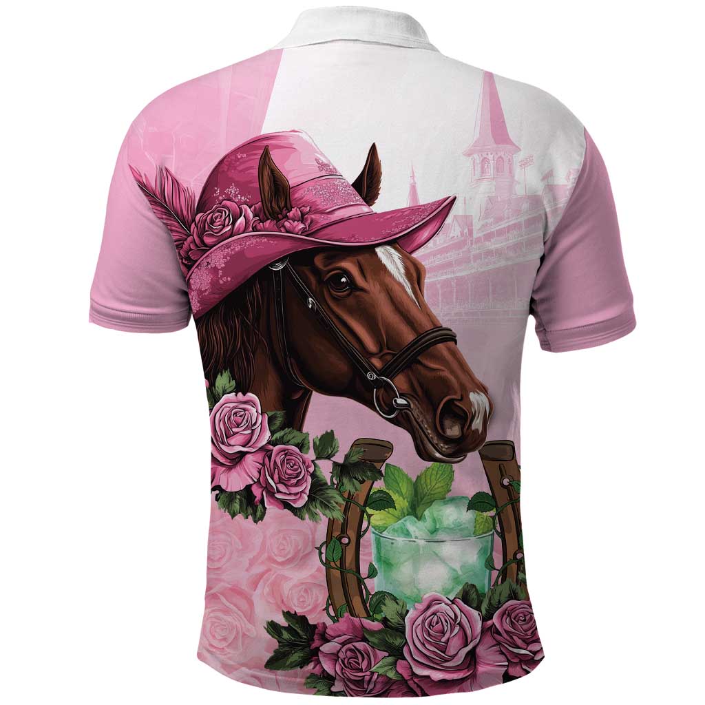 Kentucky Horse Racing Polo Shirt Mint Julep Cocktail LT18