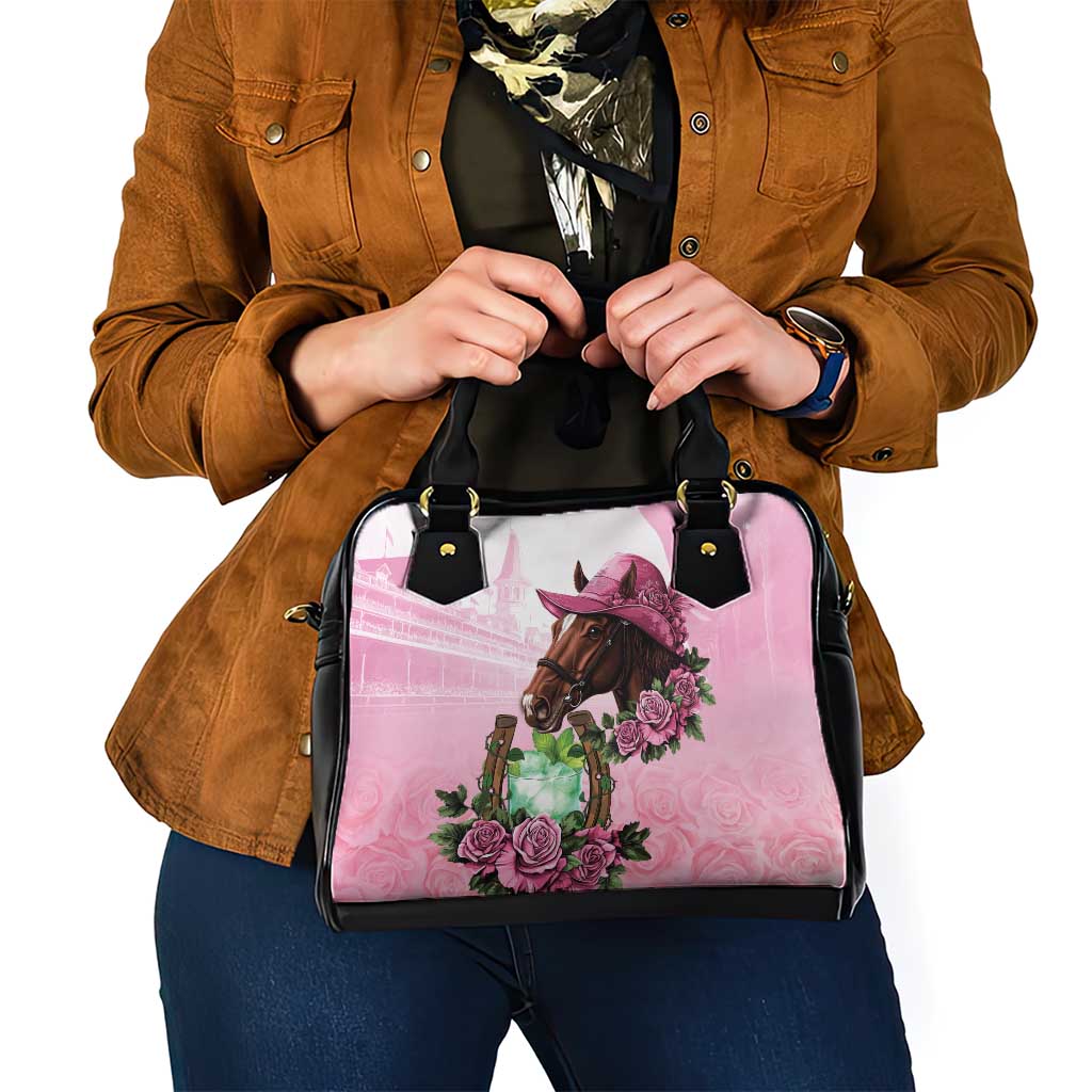 Kentucky Horse Racing Shoulder Handbag Mint Julep Cocktail LT18