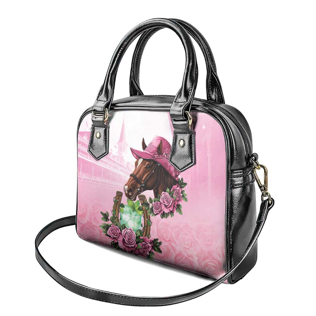 Kentucky Horse Racing Shoulder Handbag Mint Julep Cocktail LT18