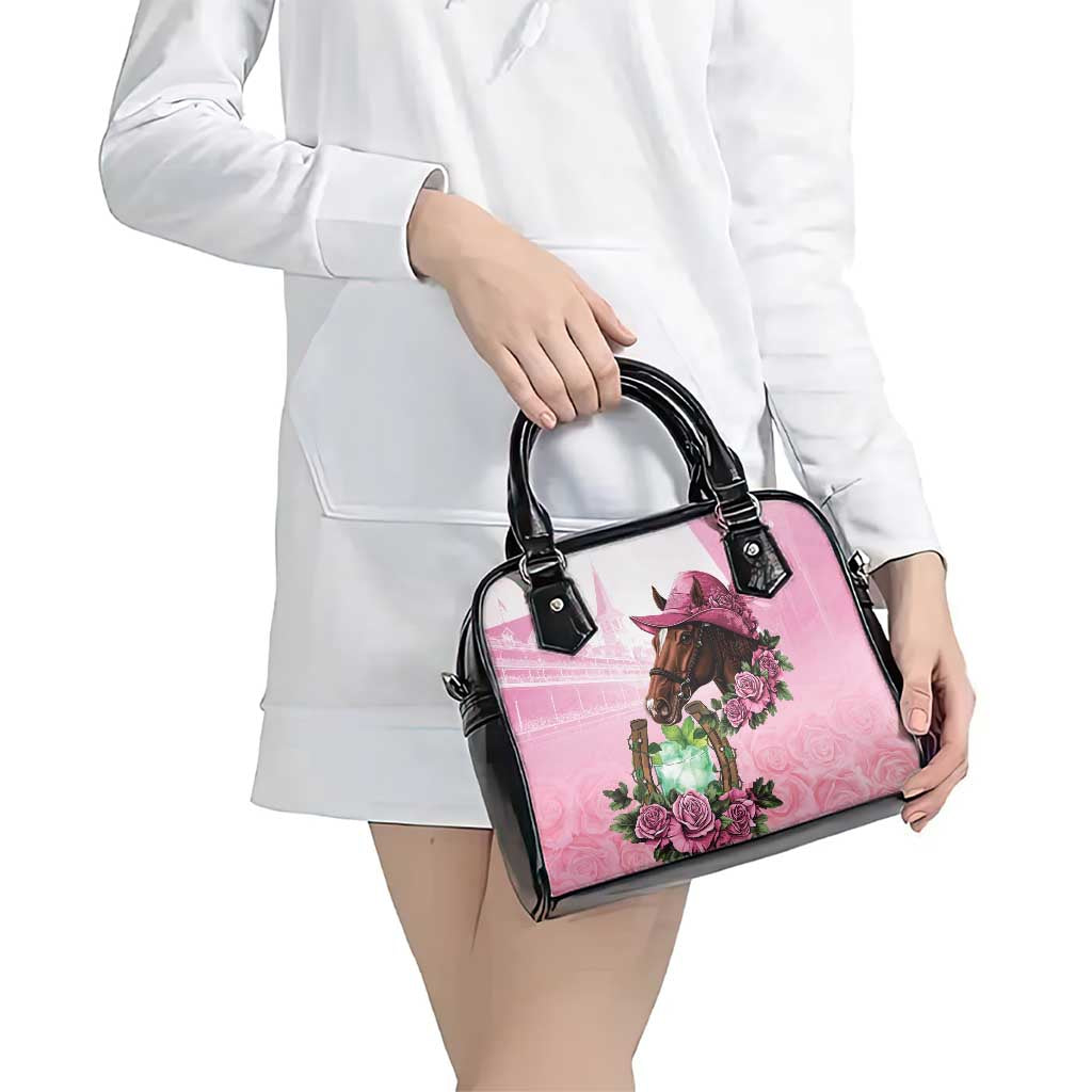 Kentucky Horse Racing Shoulder Handbag Mint Julep Cocktail LT18
