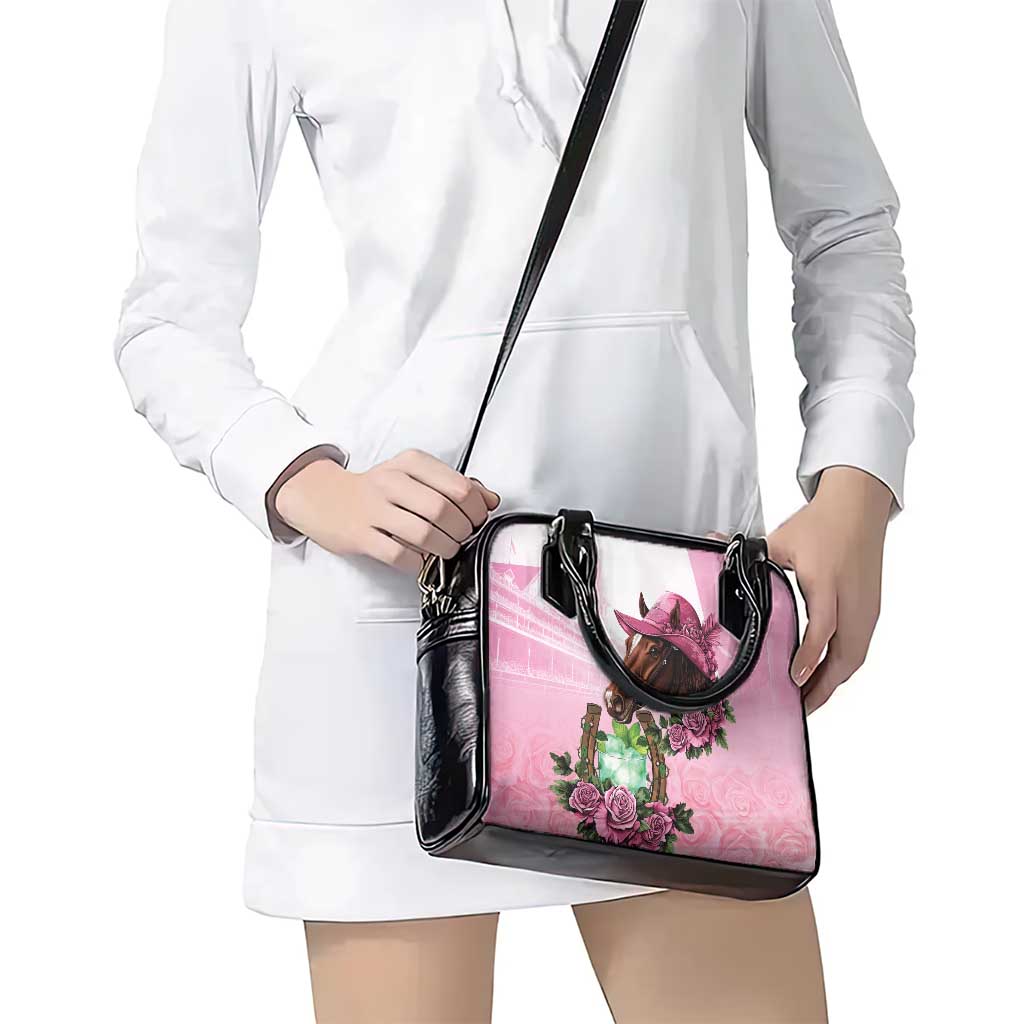 Kentucky Horse Racing Shoulder Handbag Mint Julep Cocktail LT18