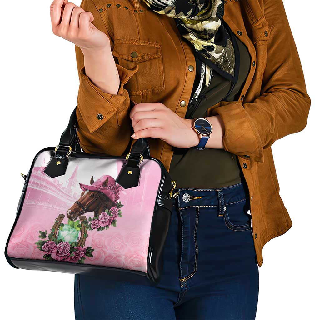 Kentucky Horse Racing Shoulder Handbag Mint Julep Cocktail LT18