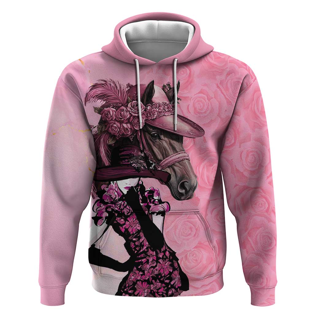 Kentucky Horse Racing Hoodie Derby Ladies With Roses LT18