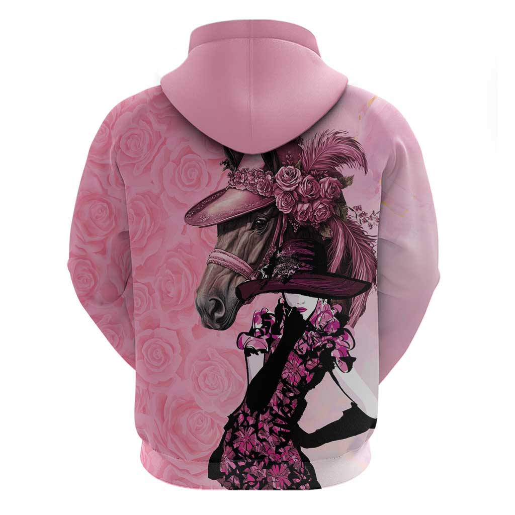 Kentucky Horse Racing Hoodie Derby Ladies With Roses LT18