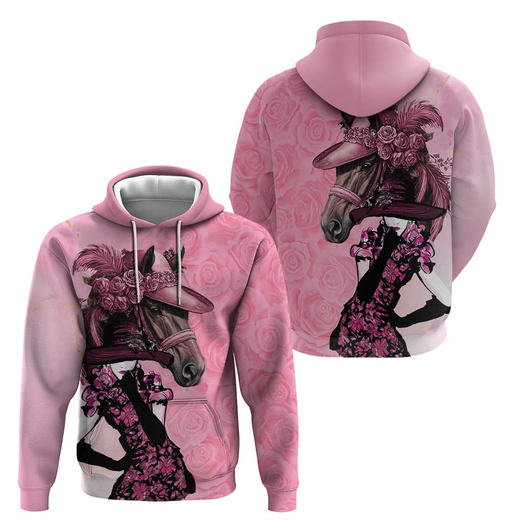 Kentucky Horse Racing Hoodie Derby Ladies With Roses LT18