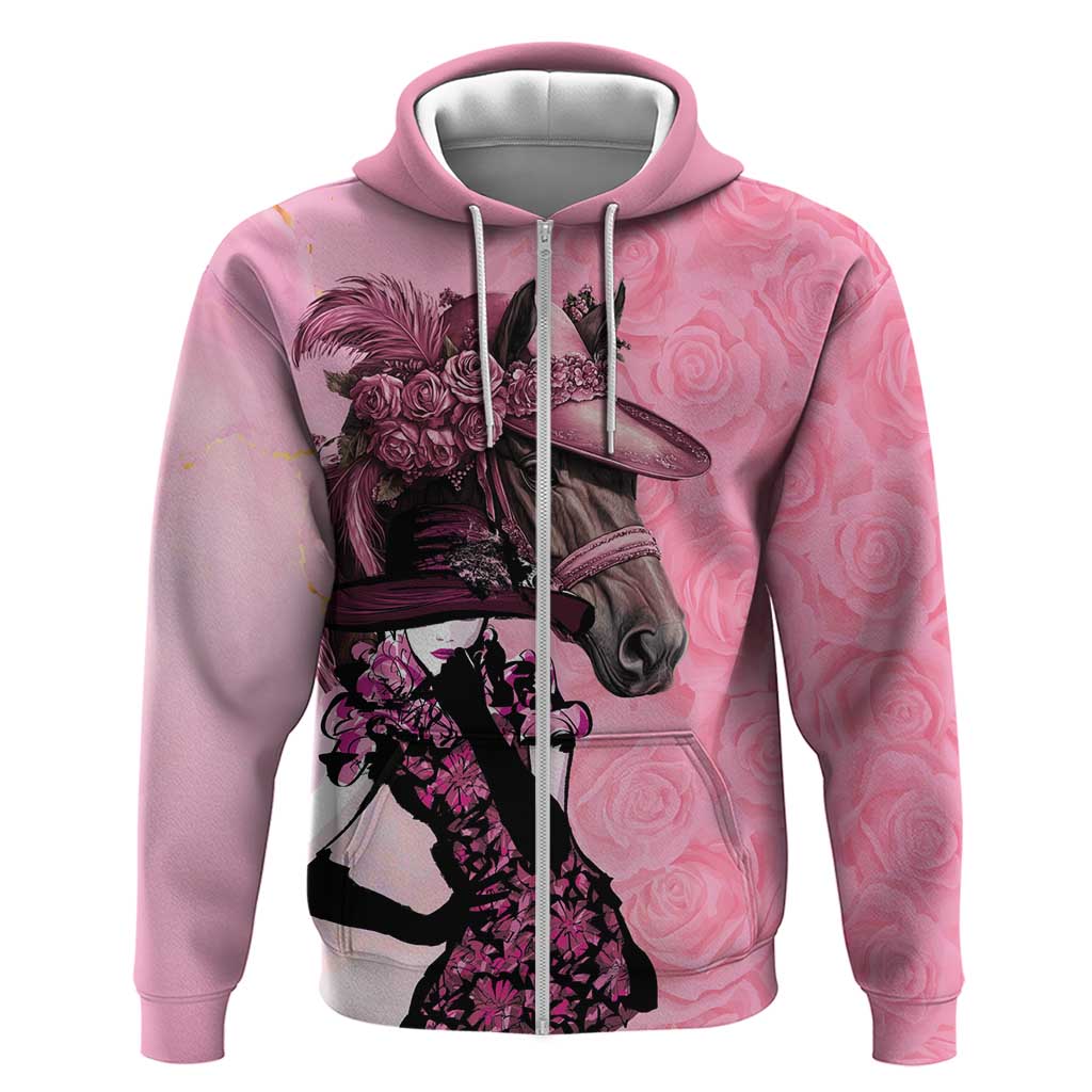 Kentucky Horse Racing Hoodie Derby Ladies With Roses LT18