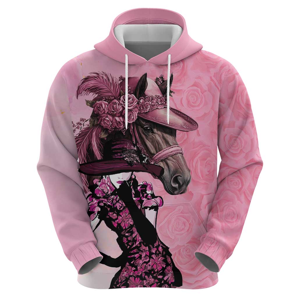 Kentucky Horse Racing Hoodie Derby Ladies With Roses LT18