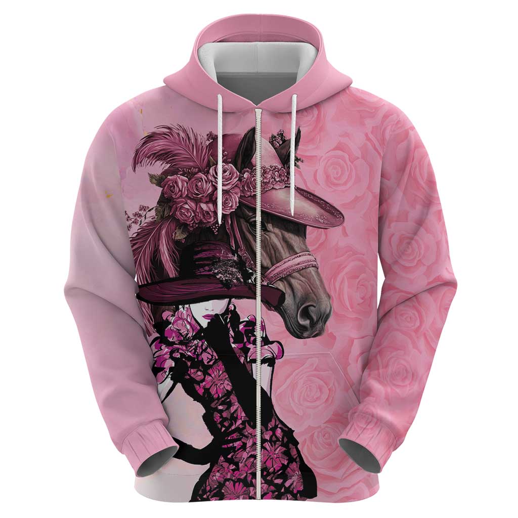 Kentucky Horse Racing Hoodie Derby Ladies With Roses LT18