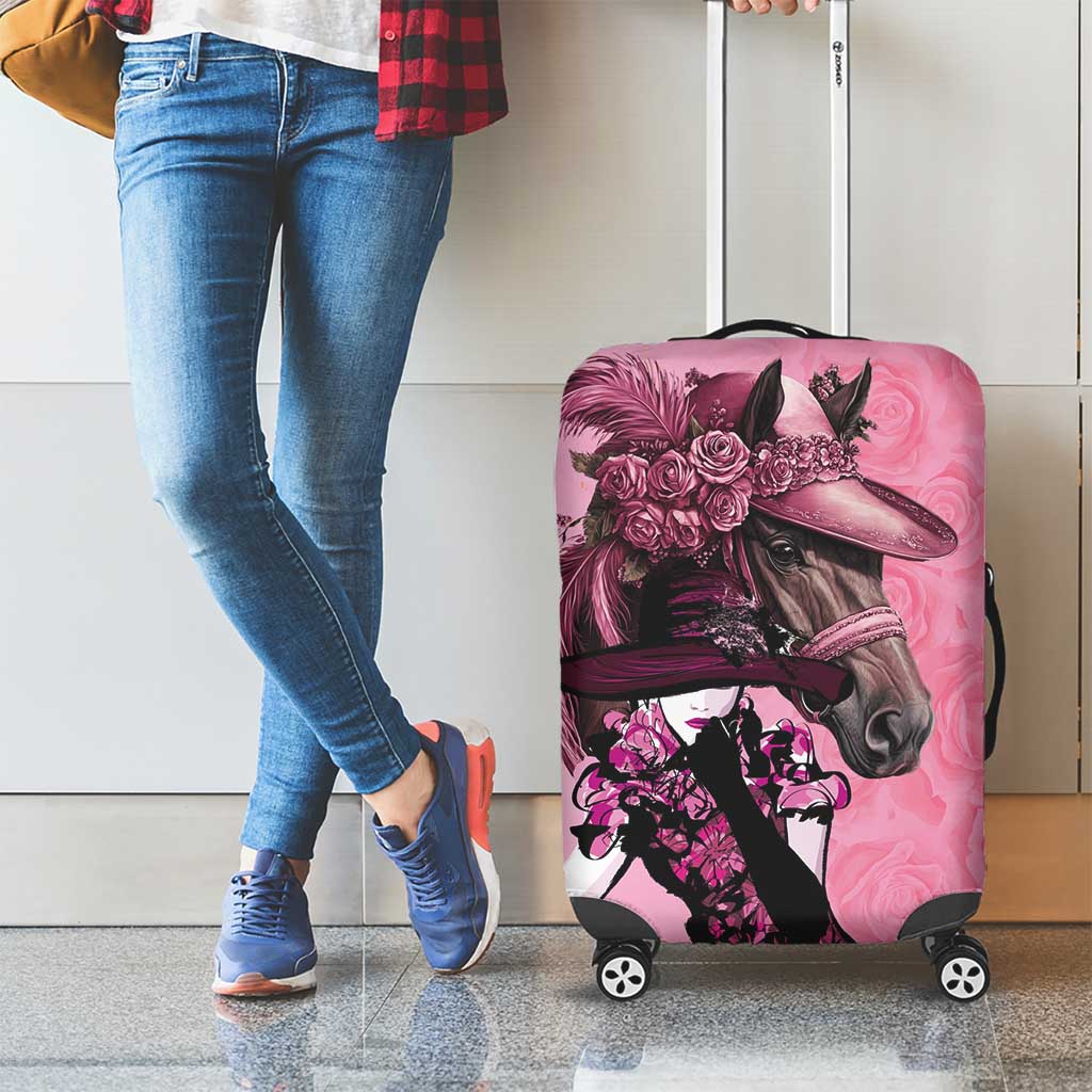 Kentucky Horse Racing Luggage Cover Derby Ladies With Roses LT18