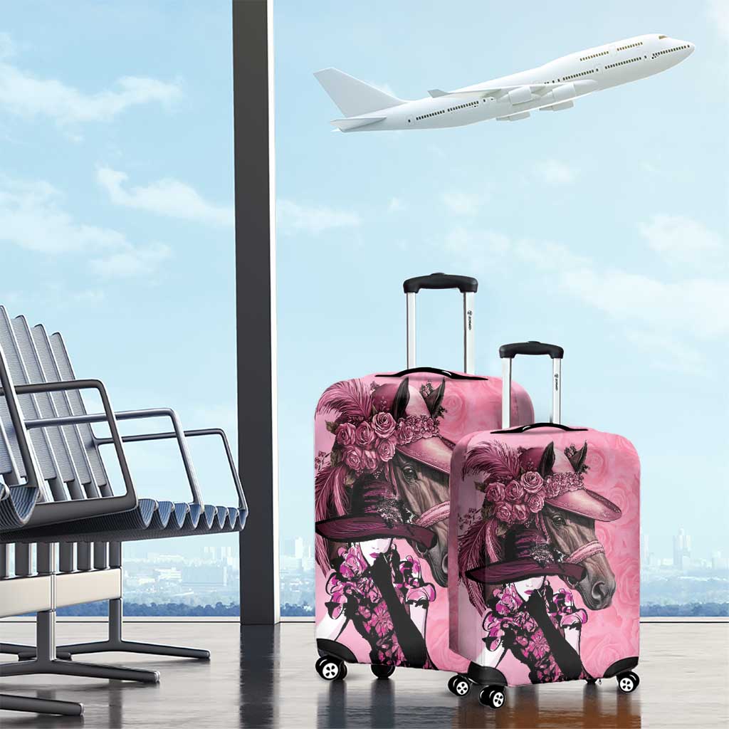 Kentucky Horse Racing Luggage Cover Derby Ladies With Roses LT18