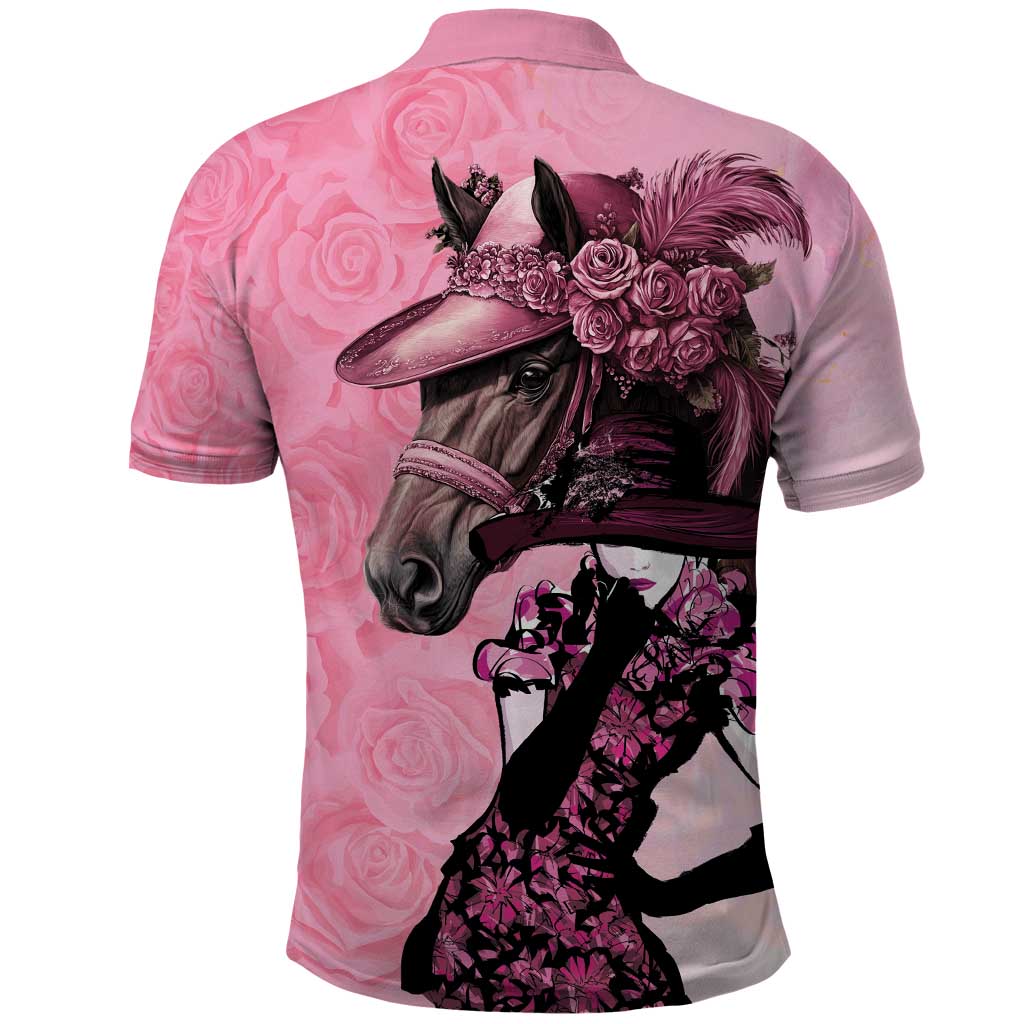 Kentucky Horse Racing Polo Shirt Derby Ladies With Roses LT18