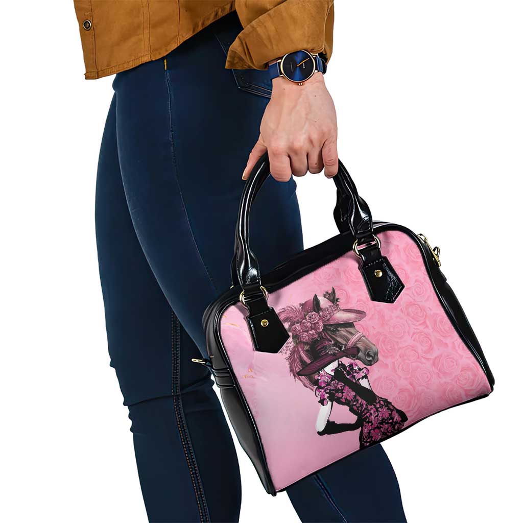 Kentucky Horse Racing Shoulder Handbag Derby Ladies With Roses LT18