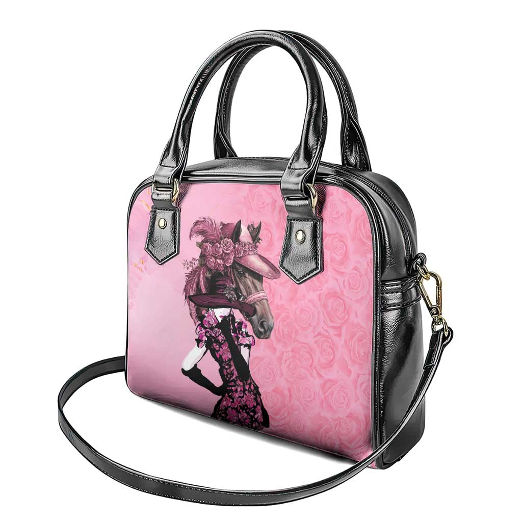Kentucky Horse Racing Shoulder Handbag Derby Ladies With Roses LT18