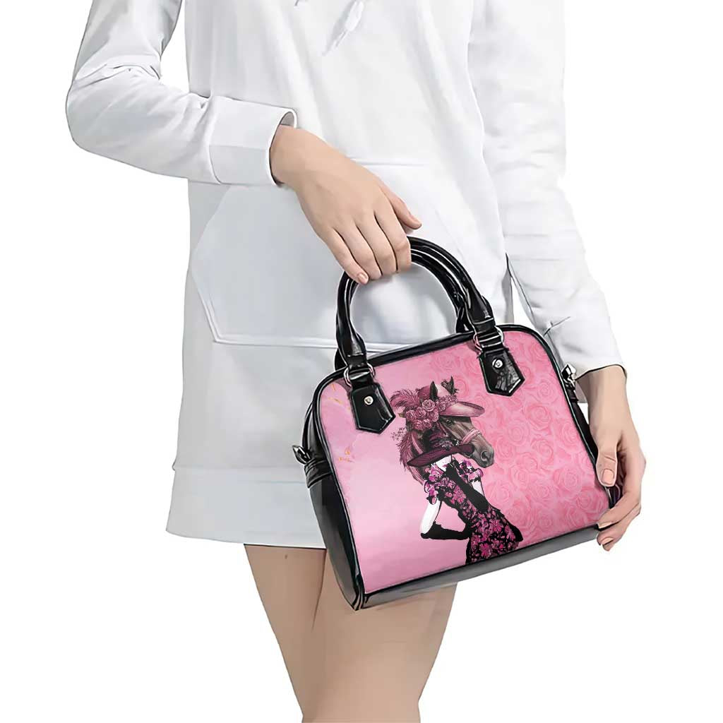 Kentucky Horse Racing Shoulder Handbag Derby Ladies With Roses LT18