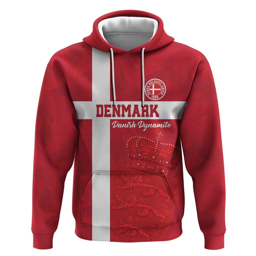 Custom Denmark Football Hoodie Danish Dynamite Go Champion LT18