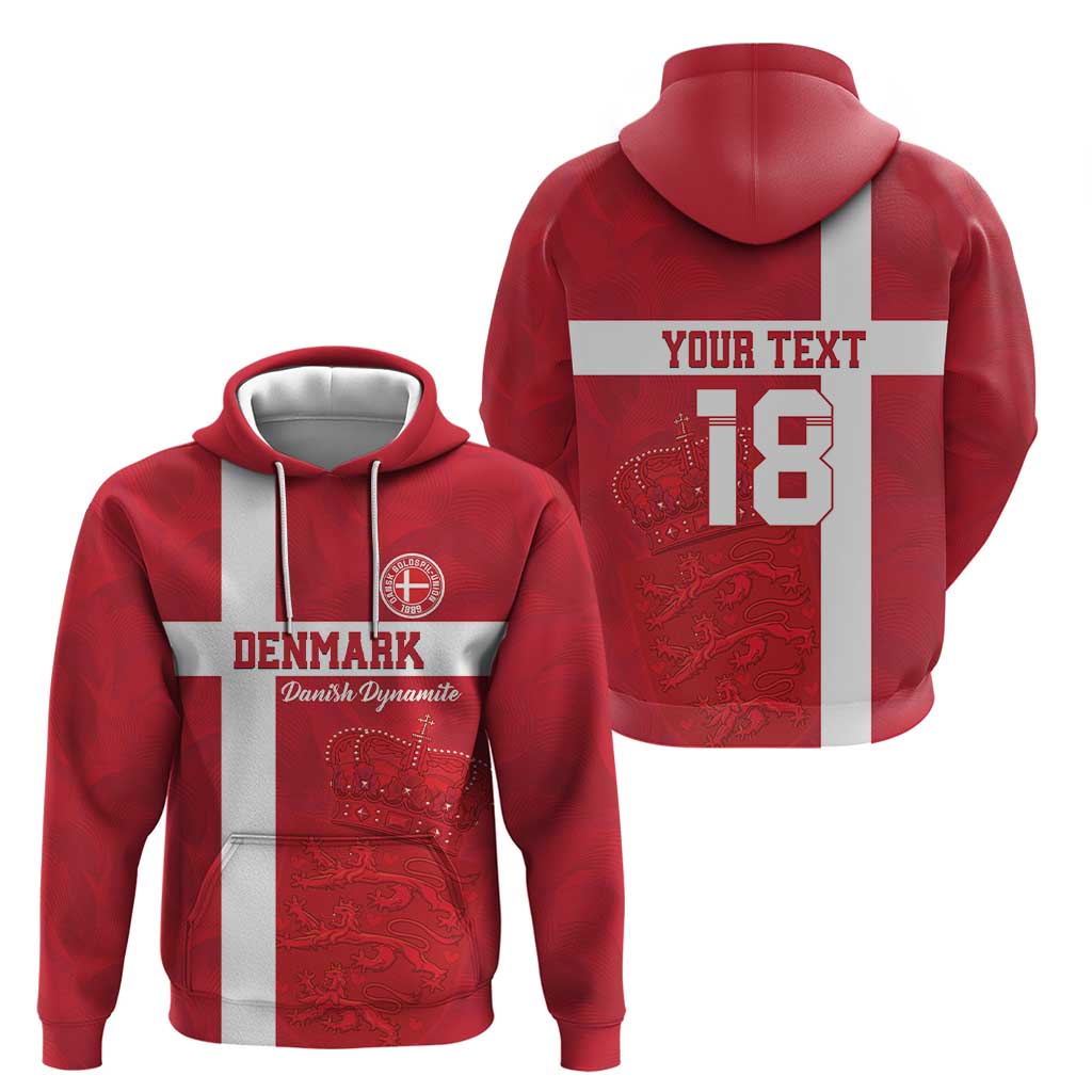 Custom Denmark Football Hoodie Danish Dynamite Go Champion LT18