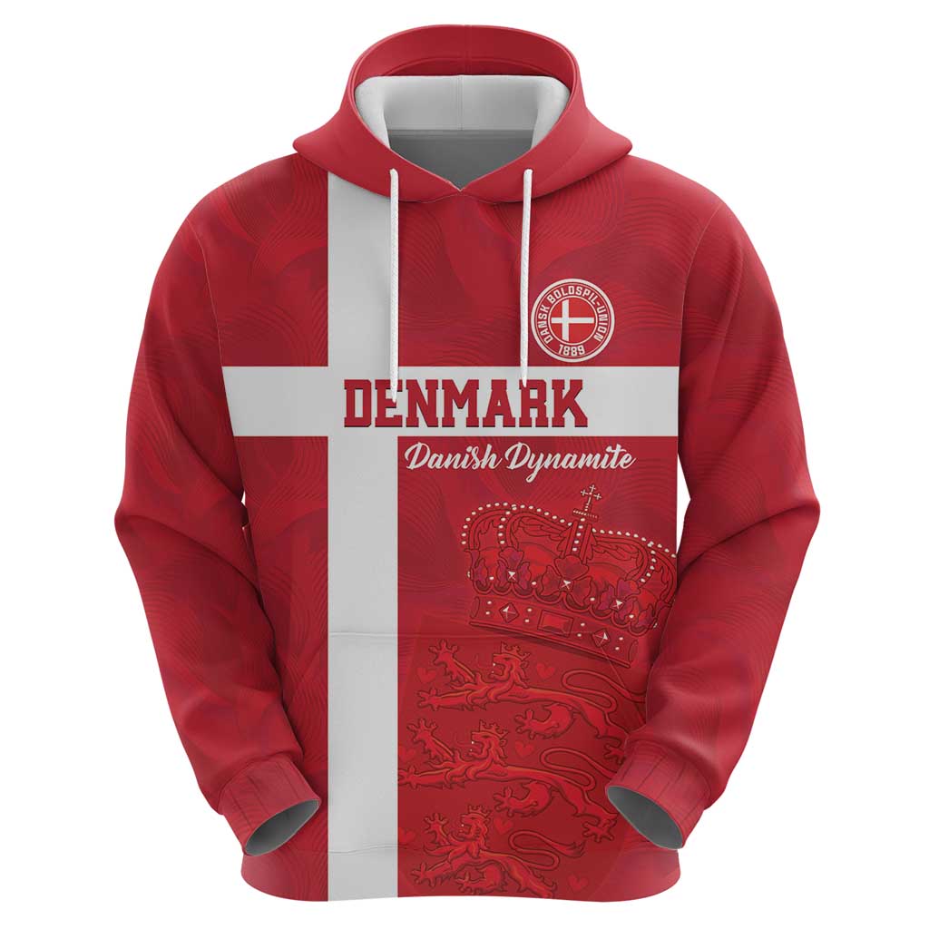 Custom Denmark Football Hoodie Danish Dynamite Go Champion LT18