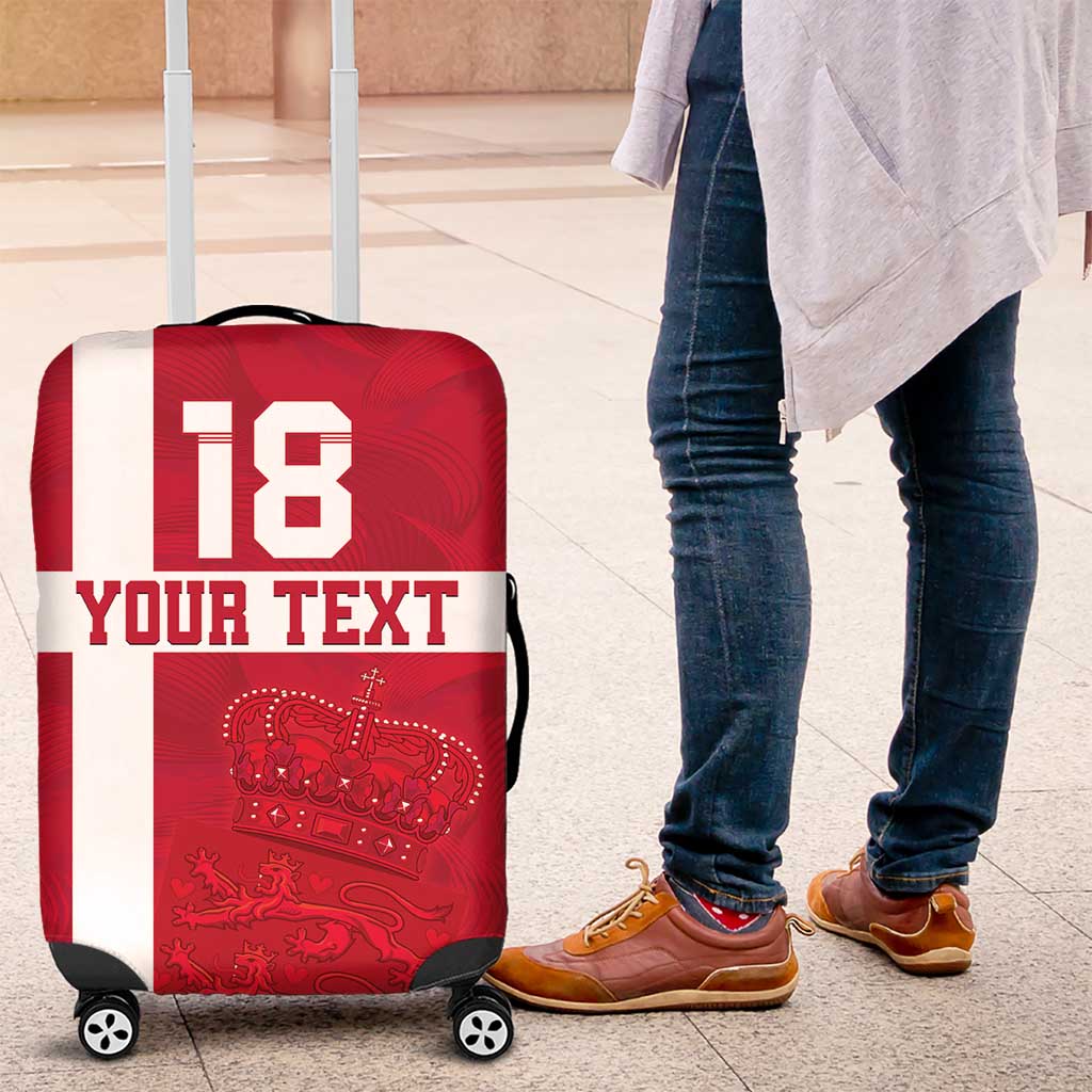Custom Denmark Football Luggage Cover Danish Dynamite Go Champion LT18