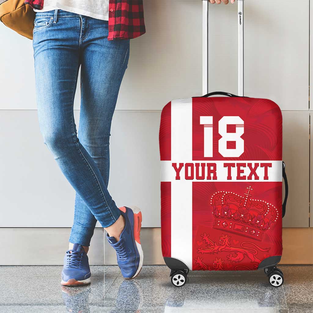 Custom Denmark Football Luggage Cover Danish Dynamite Go Champion LT18