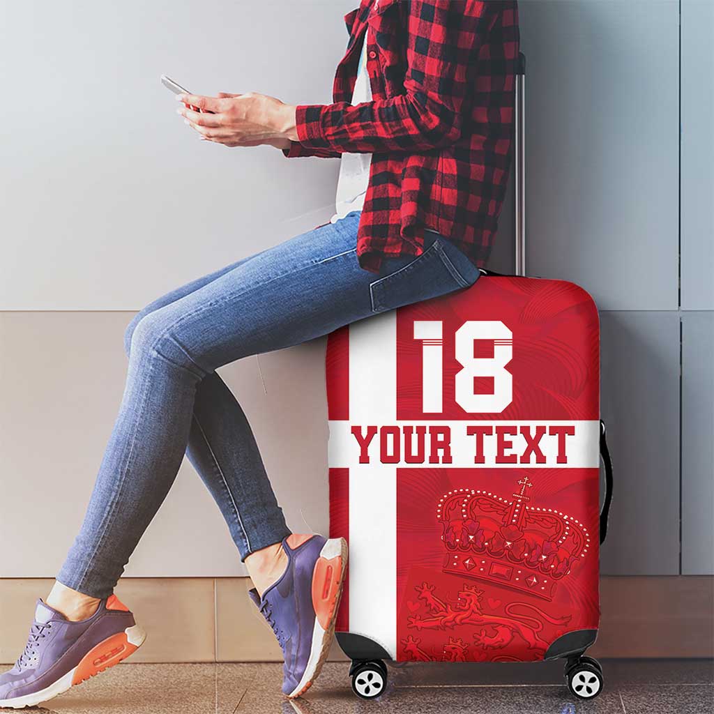 Custom Denmark Football Luggage Cover Danish Dynamite Go Champion LT18
