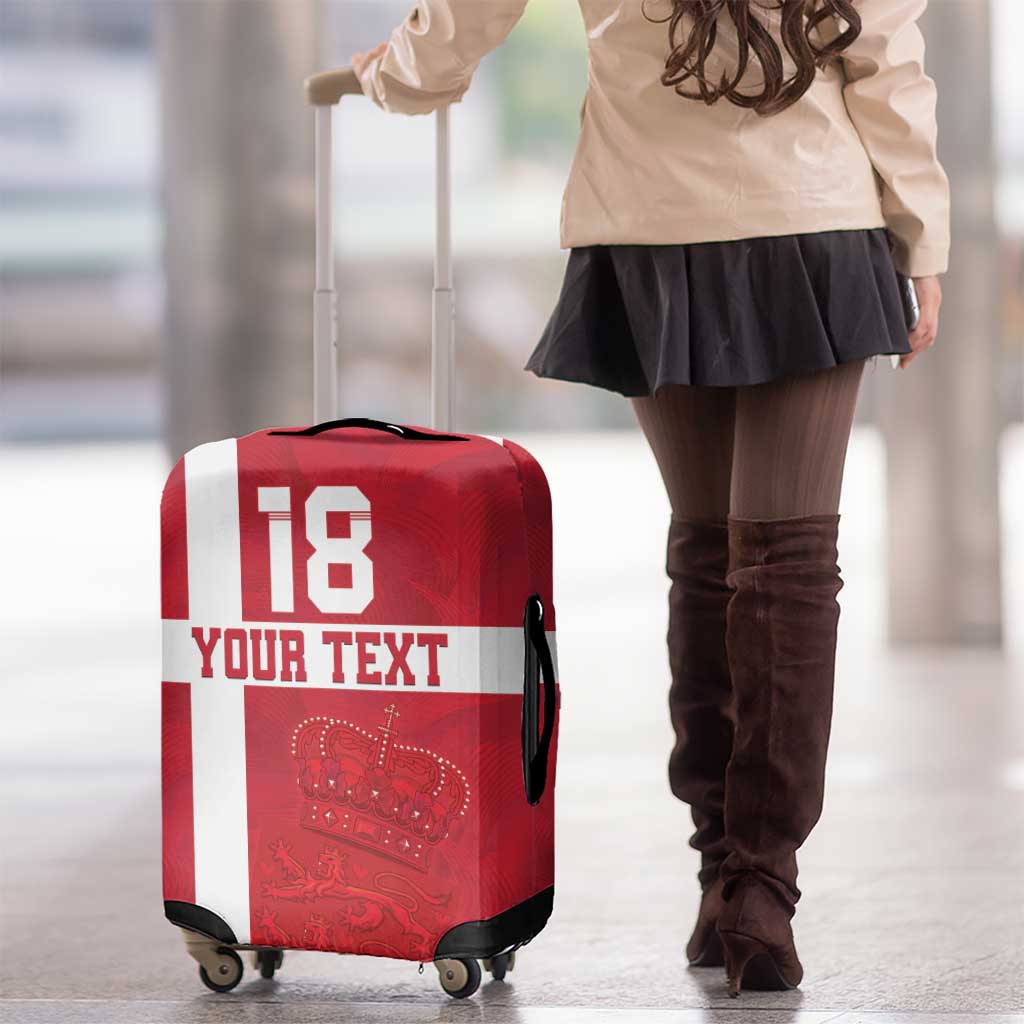 Custom Denmark Football Luggage Cover Danish Dynamite Go Champion LT18