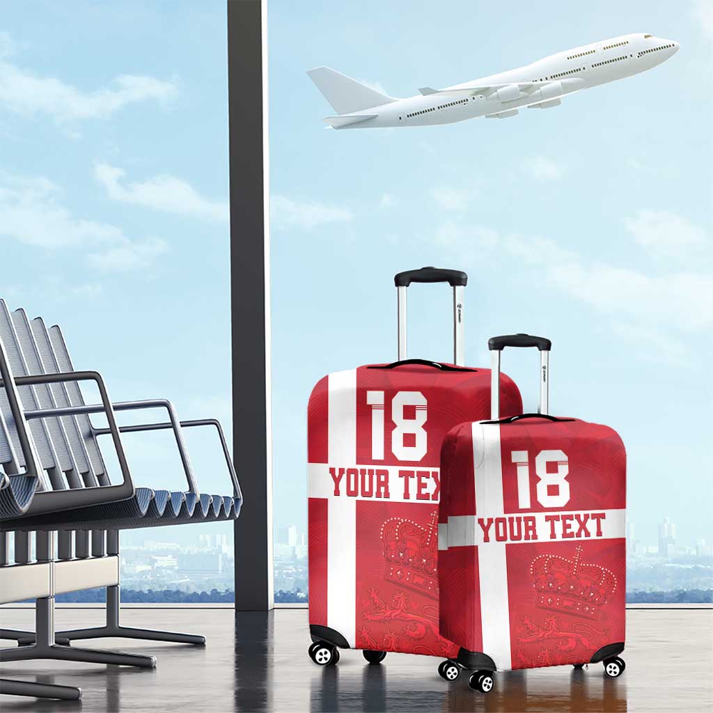 Custom Denmark Football Luggage Cover Danish Dynamite Go Champion LT18