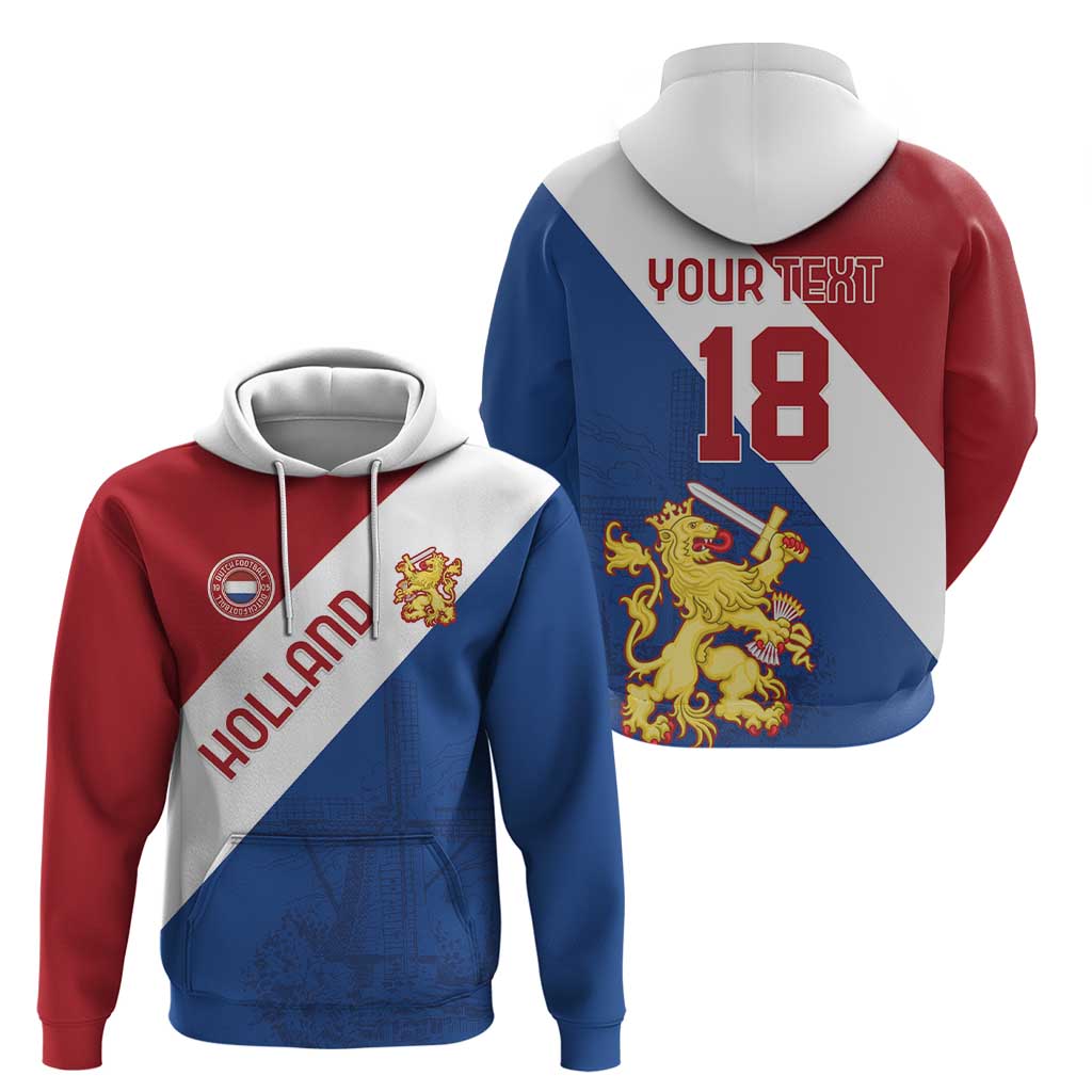 Custom Netherlands Football Hoodie Come On Holland LT18