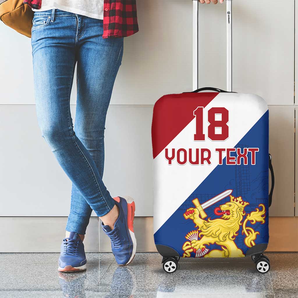 Custom Netherlands Football Luggage Cover Come On Holland LT18