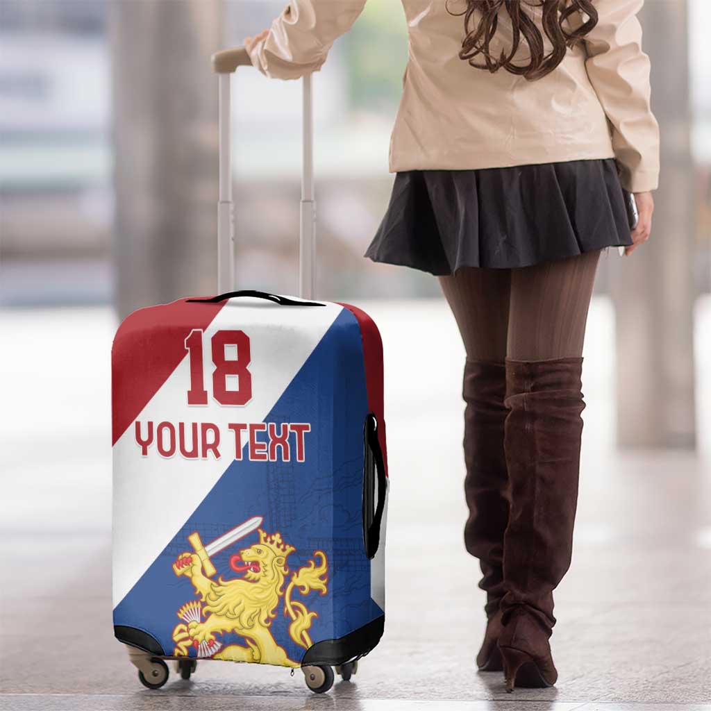 Custom Netherlands Football Luggage Cover Come On Holland LT18