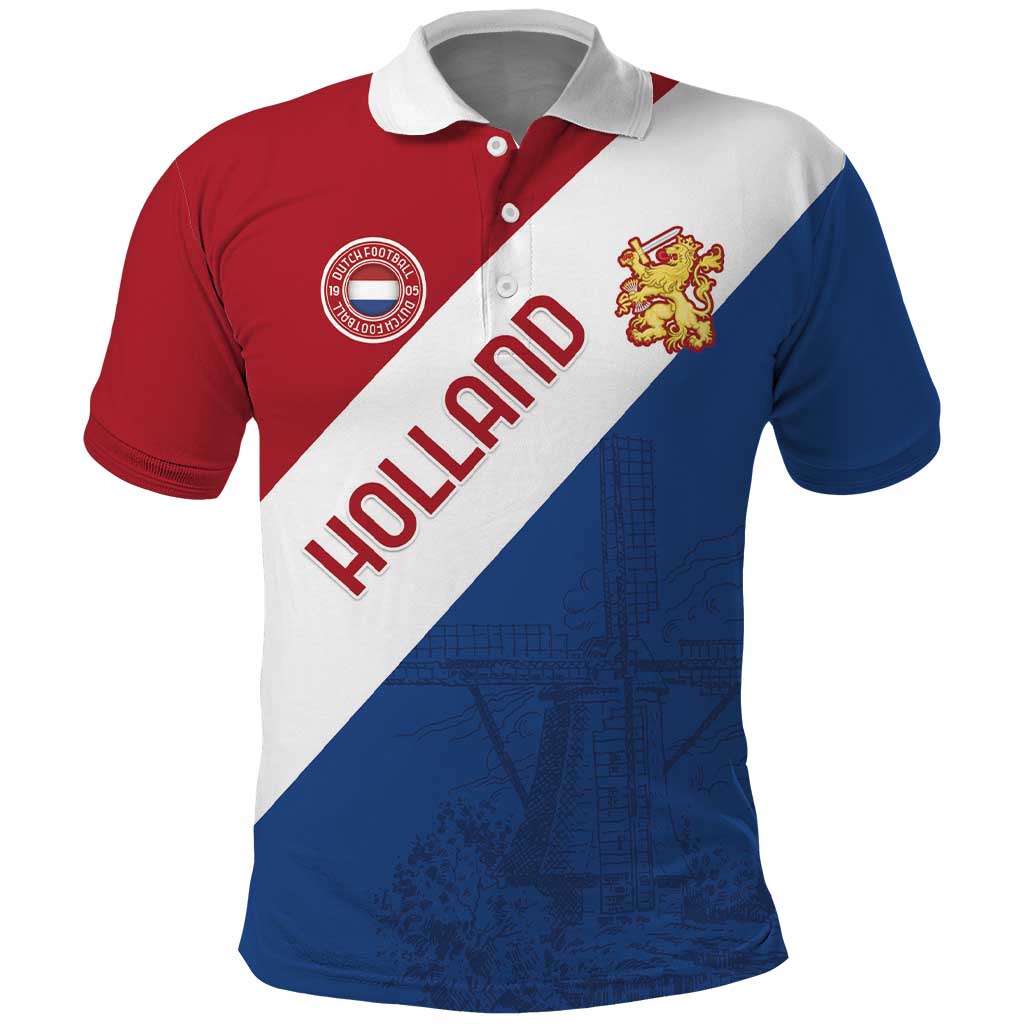 Custom Netherlands Football Polo Shirt Come On Holland LT18