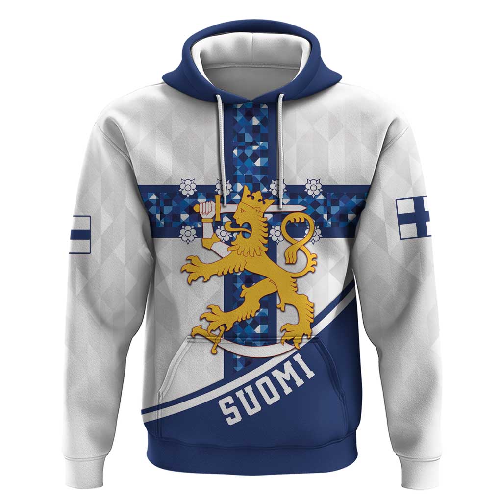 Custom Finland Football Hoodie Suomen jalkapallomaajoukkue LT18