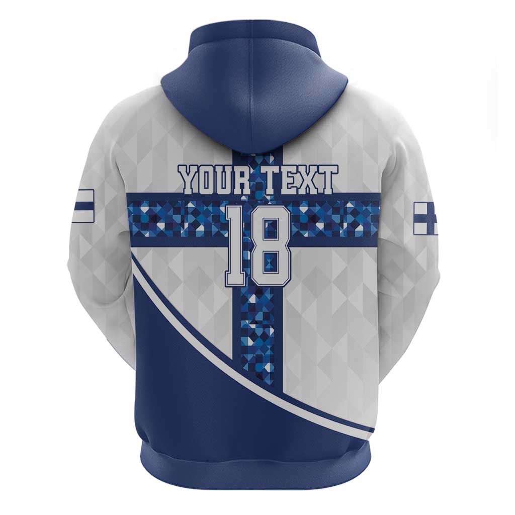 Custom Finland Football Hoodie Suomen jalkapallomaajoukkue LT18