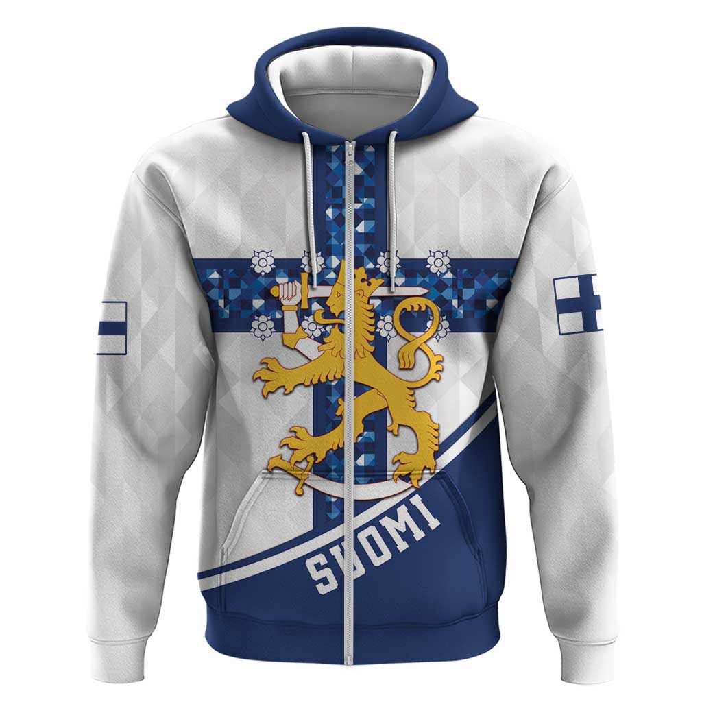 Custom Finland Football Hoodie Suomen jalkapallomaajoukkue LT18