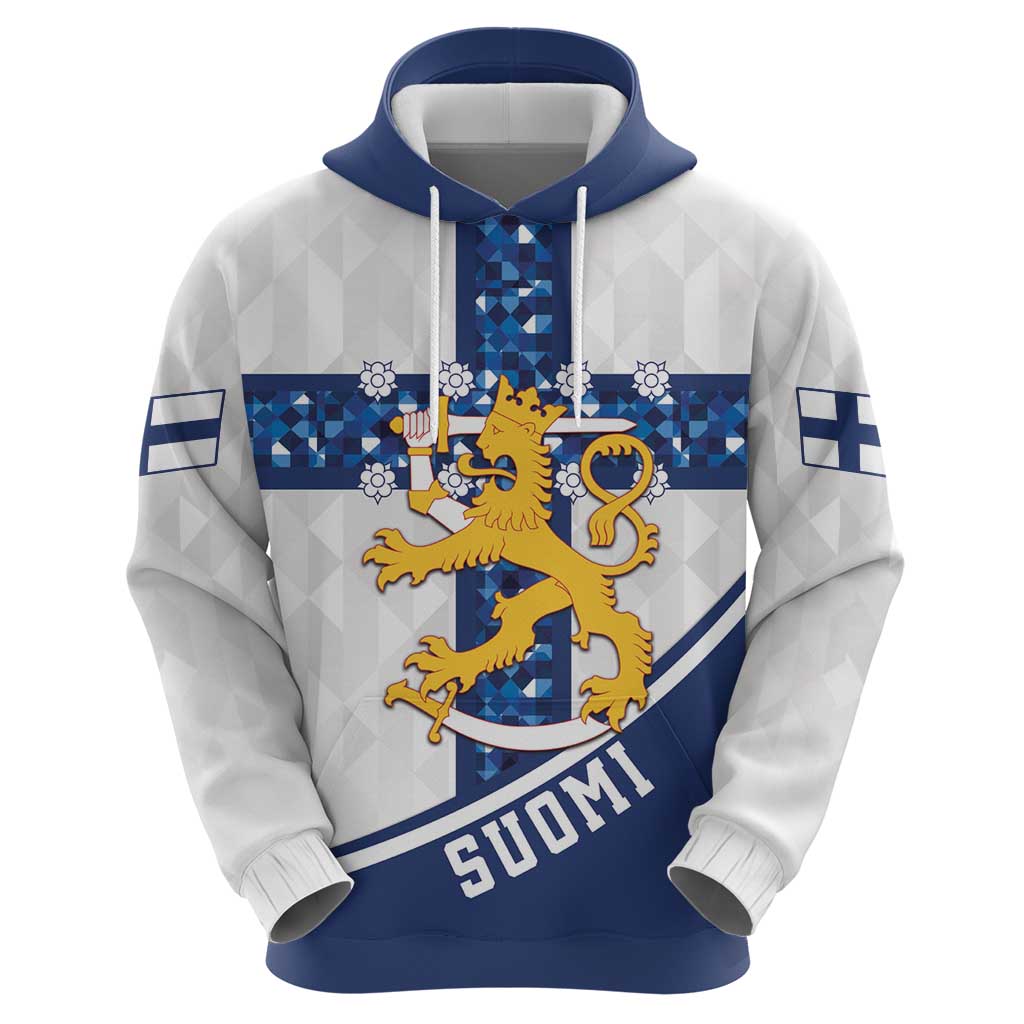 Custom Finland Football Hoodie Suomen jalkapallomaajoukkue LT18