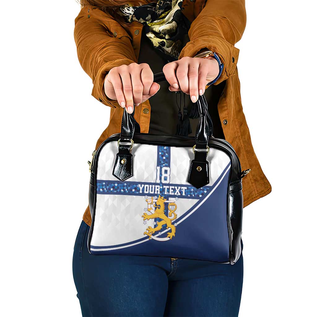 Custom Finland Football Shoulder Handbag Suomen jalkapallomaajoukkue LT18