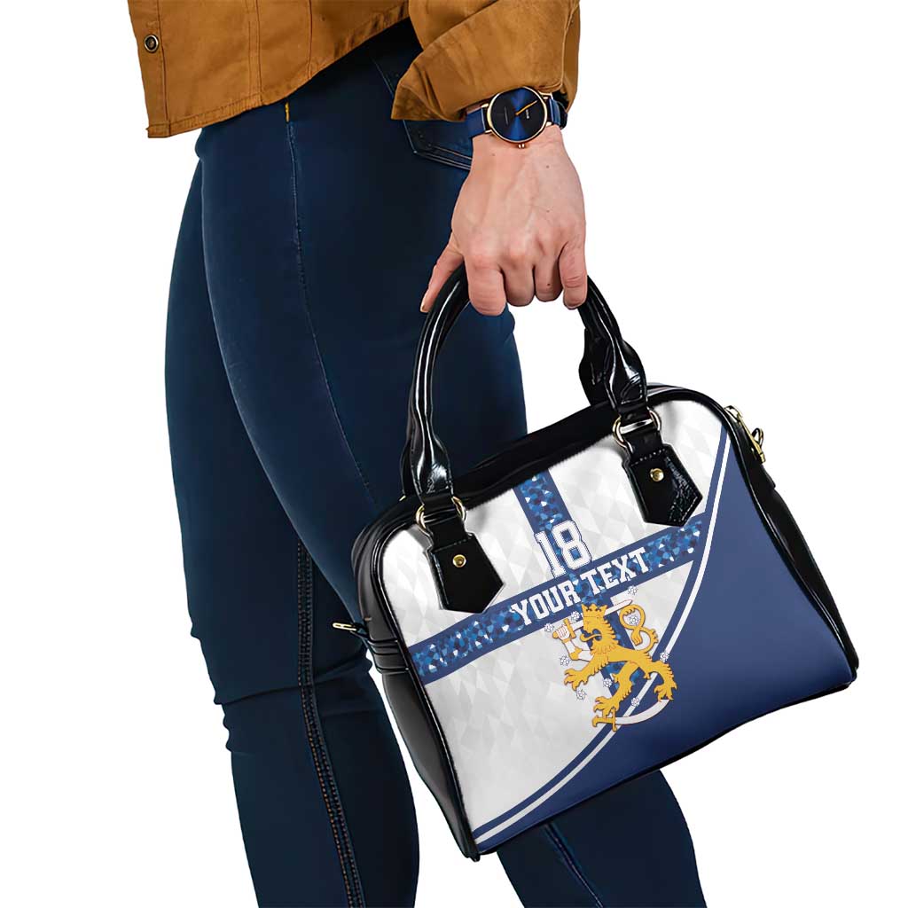 Custom Finland Football Shoulder Handbag Suomen jalkapallomaajoukkue LT18