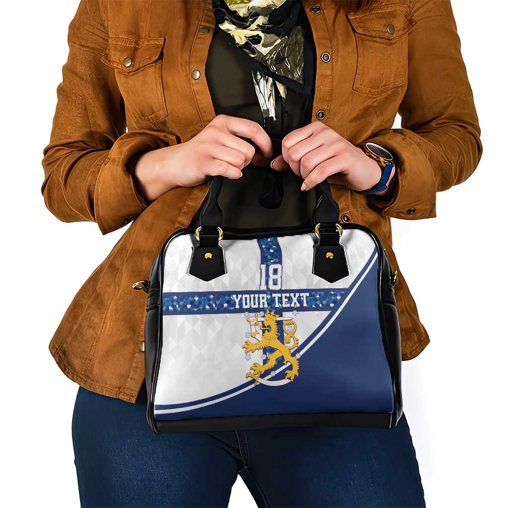 Custom Finland Football Shoulder Handbag Suomen jalkapallomaajoukkue LT18