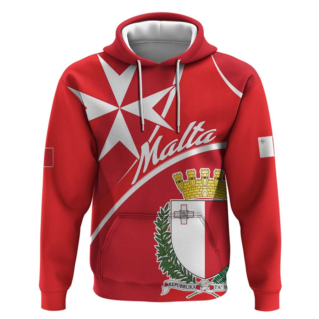 Personalized Malta Cross Coat Of Arms Hoodie LT18
