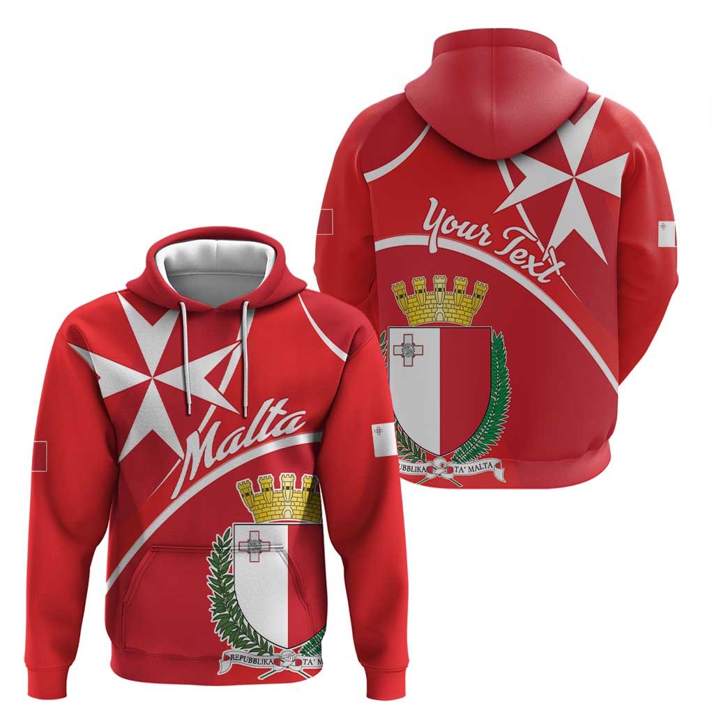 Personalized Malta Cross Coat Of Arms Hoodie LT18